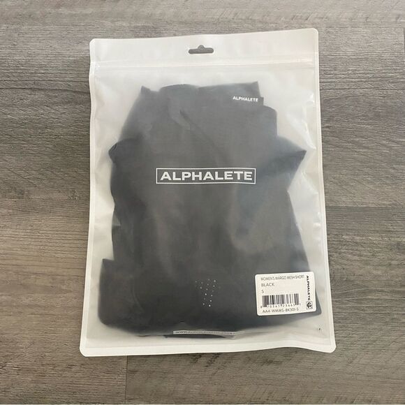 Alphalete Margo Mesh Shorts Black Small NEW Gym Workout - Picture 7 of 13